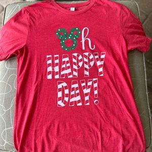 Oh Happy Day Mickey Mouse inspired tee printed on a Bella Canvas shirt